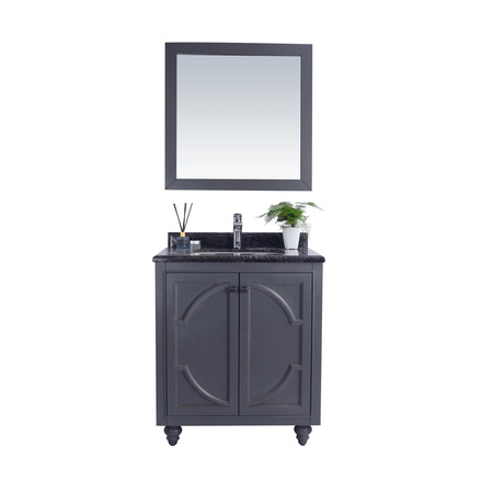 LAVIVA Odyssey, 30, Maple Grey Cabinet & Black Wood Counter 313613-30G-BW
